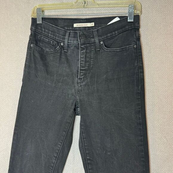 Levi's 311 Shaping Skinny Jeans Women's 27 Black 5-Pocket Charcoal Wash - Picture 4 of 9